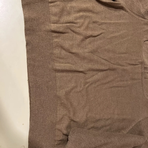 Banana Republic Women's Cropped Sweater Ribbed Chocolate Brown Square Neck EUC - Picture 4 of 7